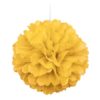 Pompom dekorball gul 40,6cm