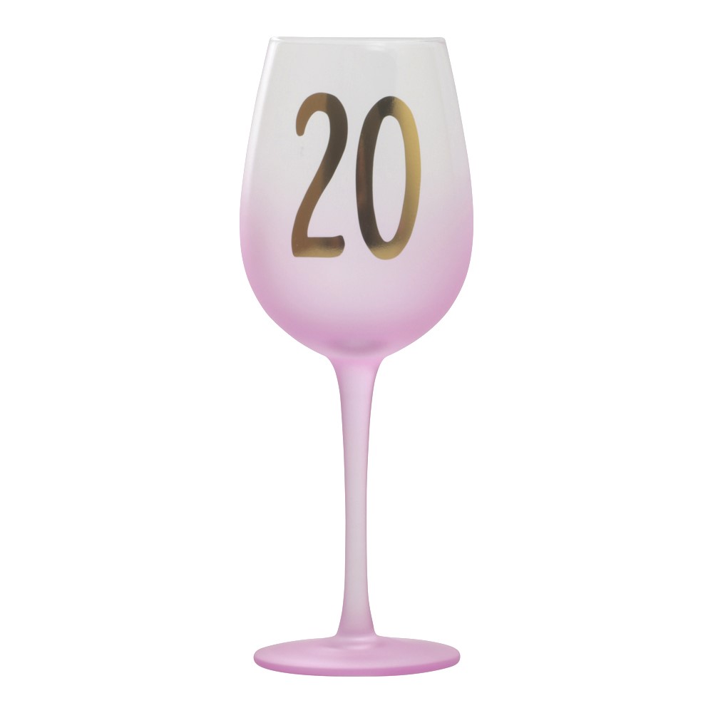 Wine glass pink 20 år