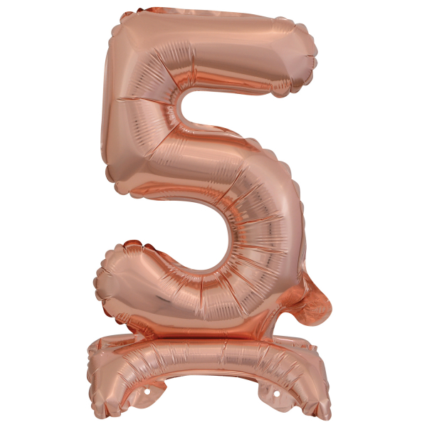 "5" tallballong på fot rose gold