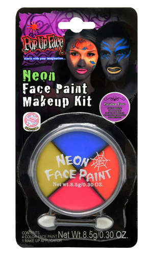 Neon face paint make up kit