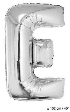 Bokstavballong E sølv 102 cm
