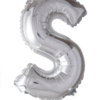 Bokstavballong- S sølv 41 cm