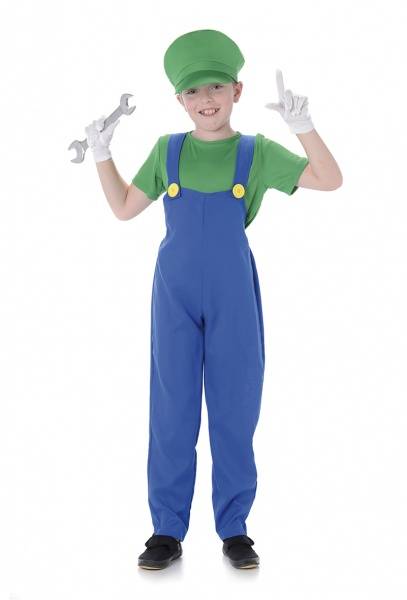 Luigi-kostyme til barn str.L