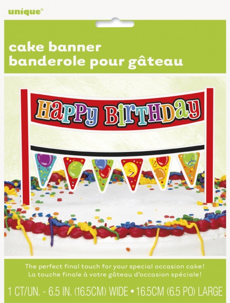 Birthday konfetti cake banner