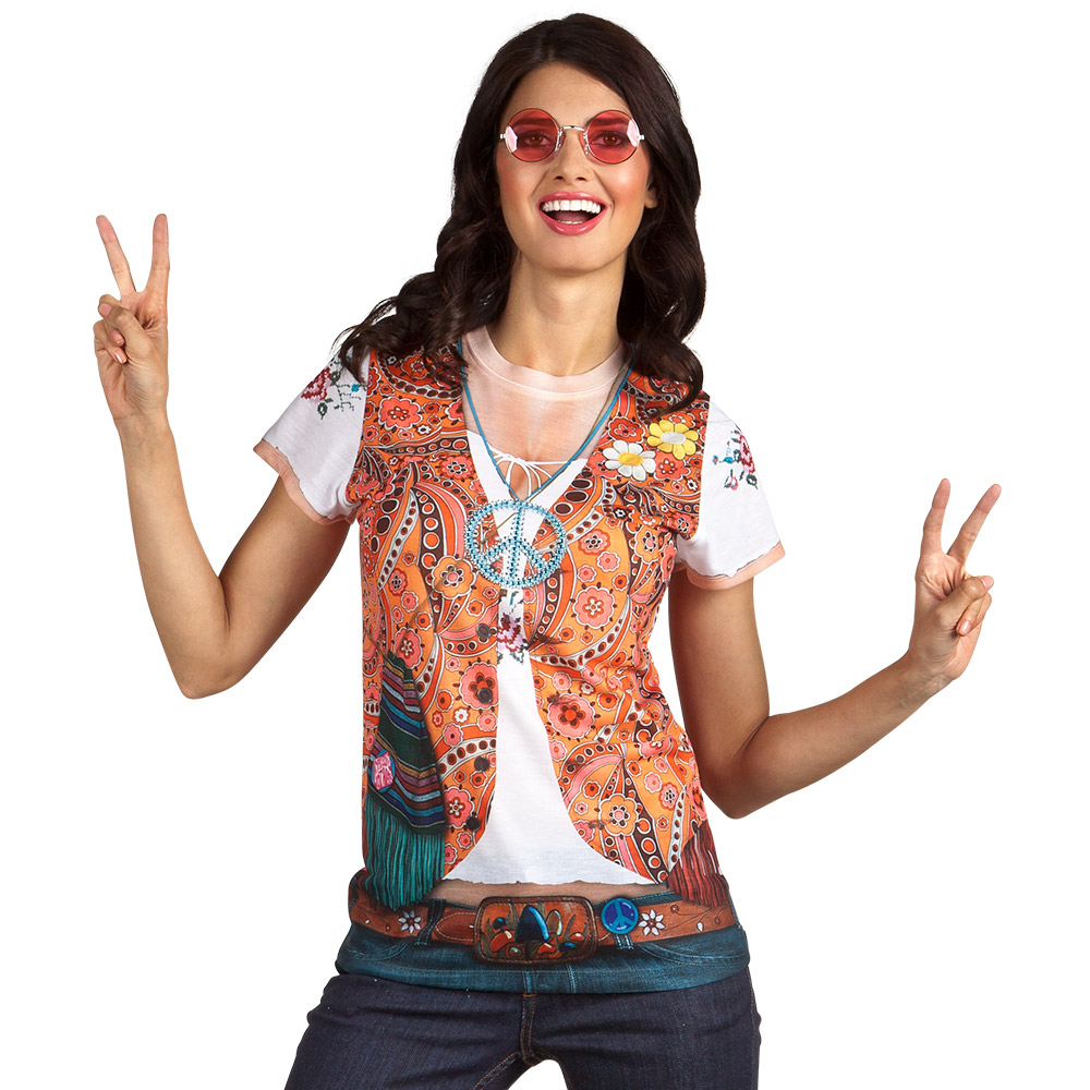 Hippie T-skjorte dame M