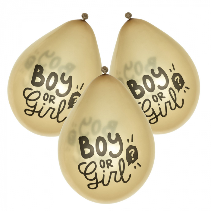 Boy or girl gullballonger 6 pk