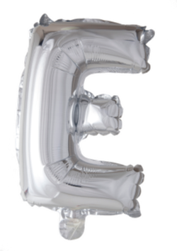 Bokstavballong- E sølv 41 cm