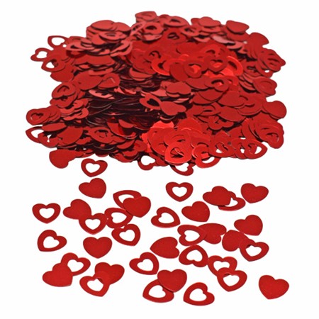 Konfetti red hearts