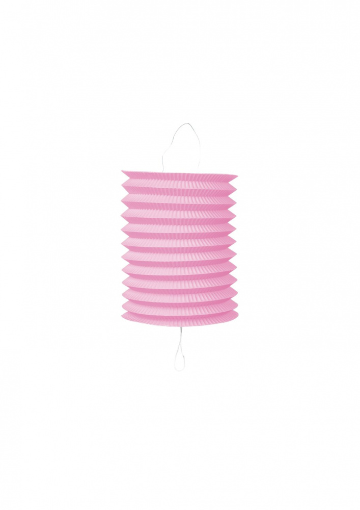 Lanterne i papir rosa Ø16cm