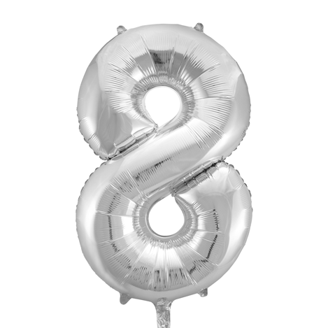 Tallballong 8- sølv 86 cm