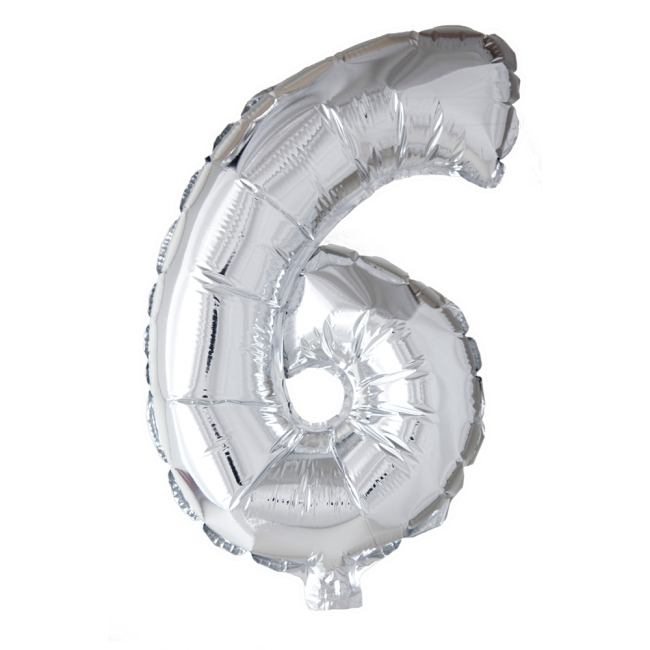 Tallballong 6- sølv 41 cm