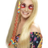Hippy Partyparykk med perle blond