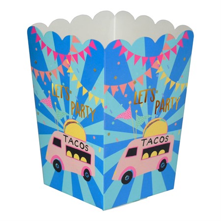 Taco popcorn box 8 pk