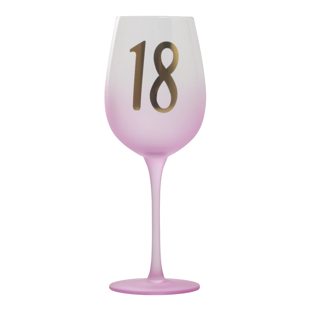 Wine glass pink 18 år