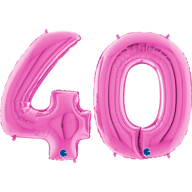 Ballongsett 40 fuxia 102cm