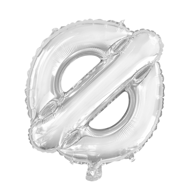Bokstavballong Ø- sølv 41 cm