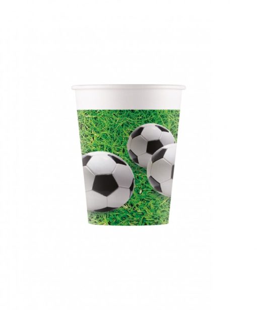 Fotball grønn pappkopper 8 pk