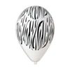 5 pk ballonger animal stripes hvit/rosa 33 cm Ø