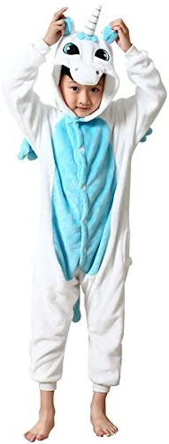 Blå unicorn pyjamas 3-4