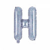 Bokstavballong H holografisk sølv 35 cm