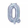 Bokstavballong Q holografisk sølv 35 cm