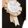 Bride to be button gull/hvit