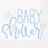 Blue hearts babyshower servietter 16 pk