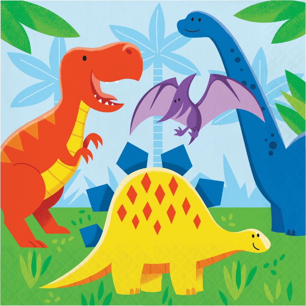 Dinosaurvenner servietter 16 pk