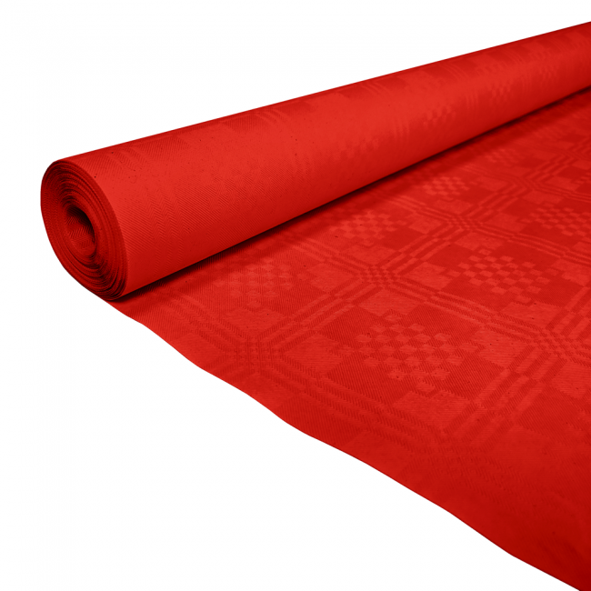 Papirduk på rull rød 1,19x8m