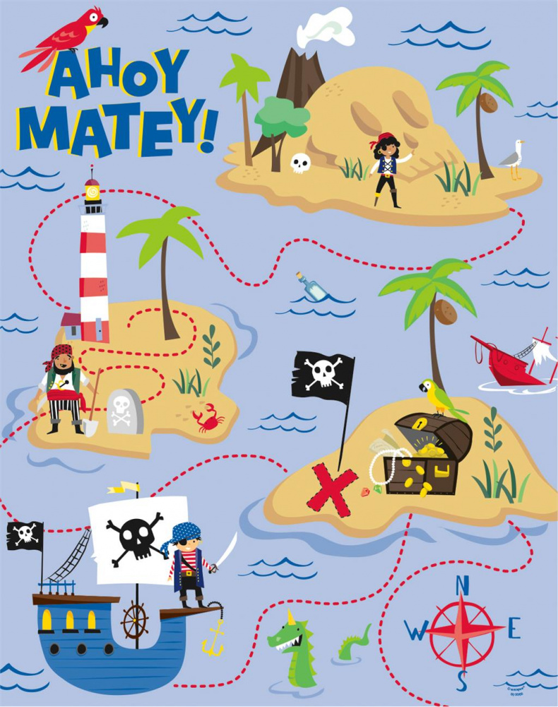 Ahoy pirate skattekart-lek finn skatten