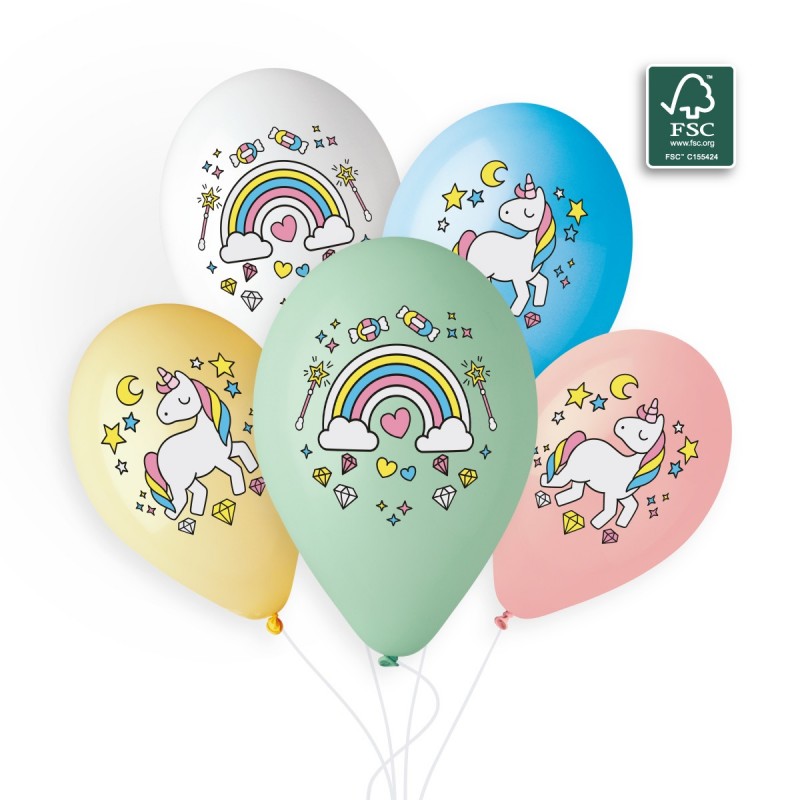 Sweet unicorn ballonger 5 pk 33cm Ø