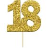 Gull Glitter kaketopper - "18"