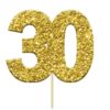 Gull Glitter kaketopper - "30"