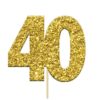 Gull Glitter kaketopper - "40"
