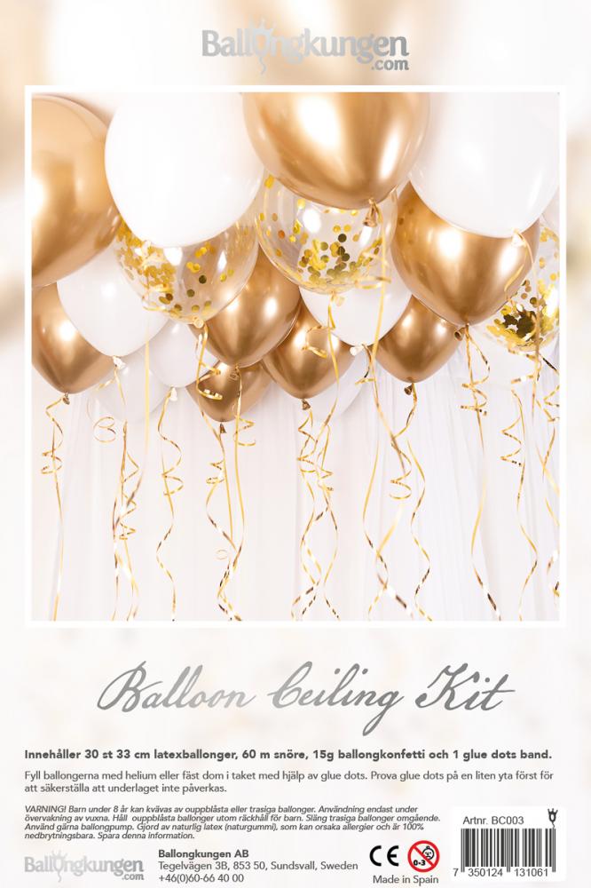 Balloon Ceiling Kit - Gold/Chrome