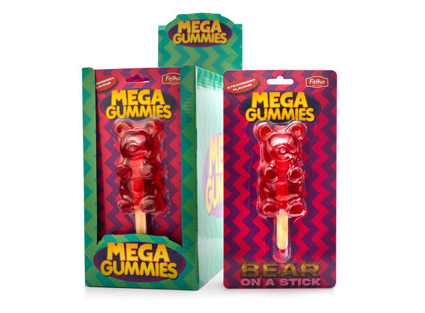 Mega gummies bear on a stick 120gr