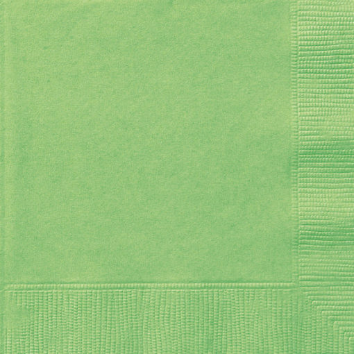 20 Drikkeservietter ensfarget limegrønn- 25x25cm