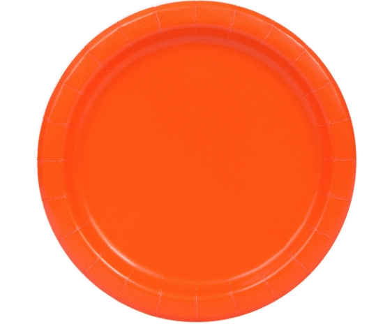 Papptallerken orange 23cm 8pk