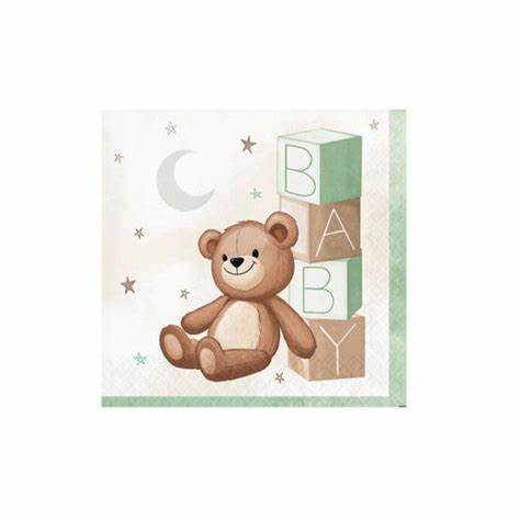 Teddy bear servietter 16pk
