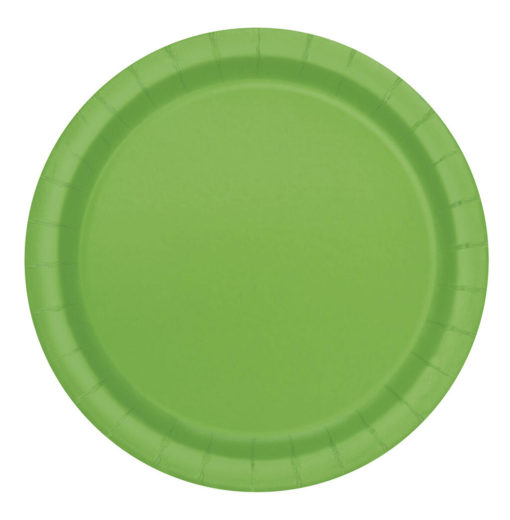 Papptallerken limegrønn 23cm 8pk