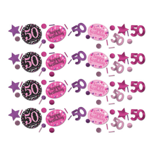 Konfetti 50 sparkling celebration rosa/svart