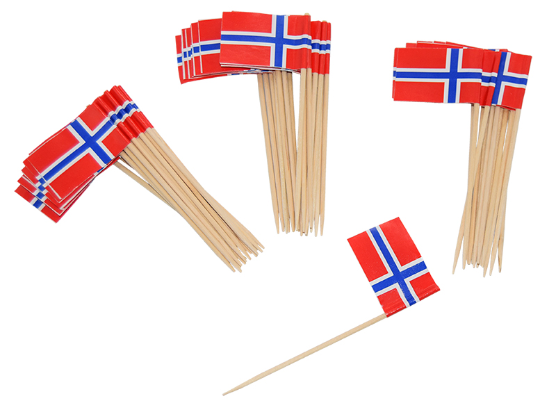 Cocktailflagg Norge 50pk