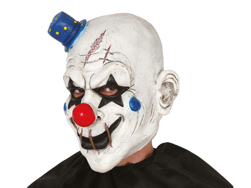 Clown with minihat latexmaske