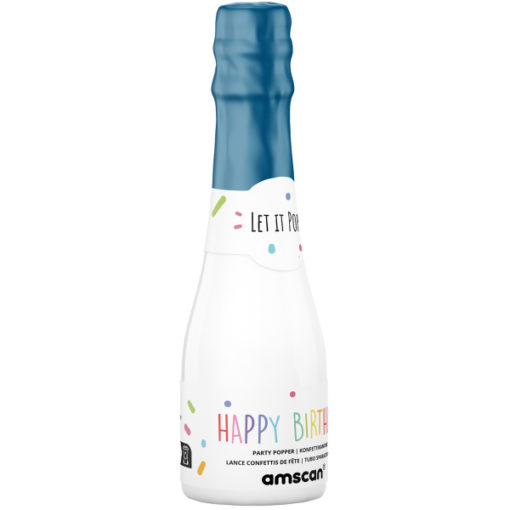 Confetti Popper blue Bottle 16cm