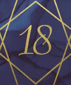 18 år blå milestone servietter 16pk