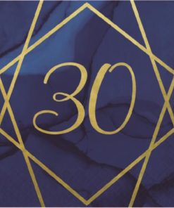 30 år blå milestone servietter 16pk