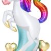 Unicorn folieballong med bare (Kun luft) 139cm