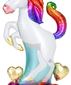 Unicorn folieballong med bare (Kun luft) 139cm