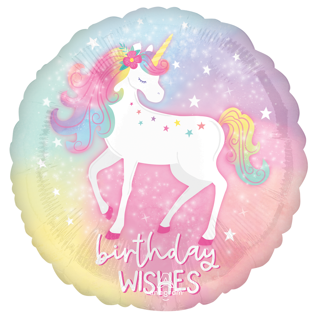 Enchanted Unicorn Birthday folieballong