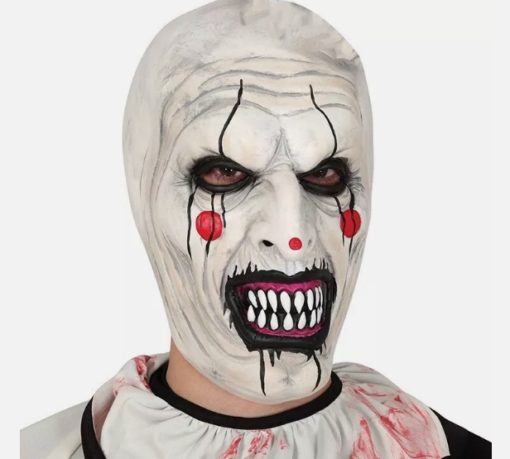 Gory horror clown latexmaske